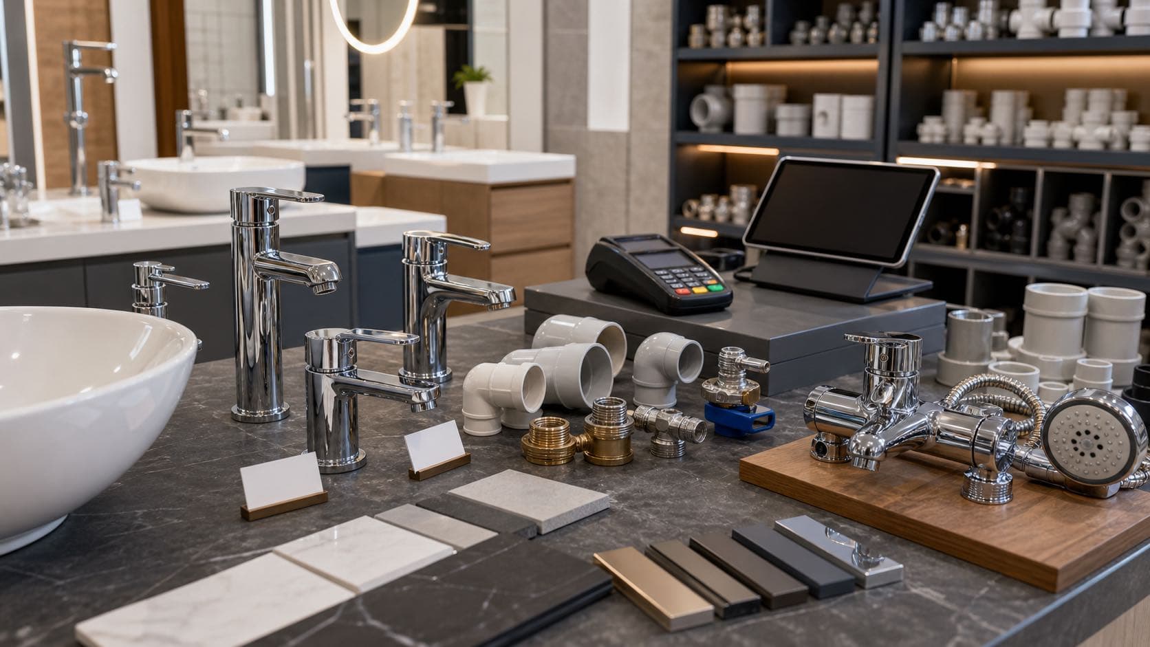 Gestion de showroom sanitaire, plomberie, stock et devis avec YanCommerce
